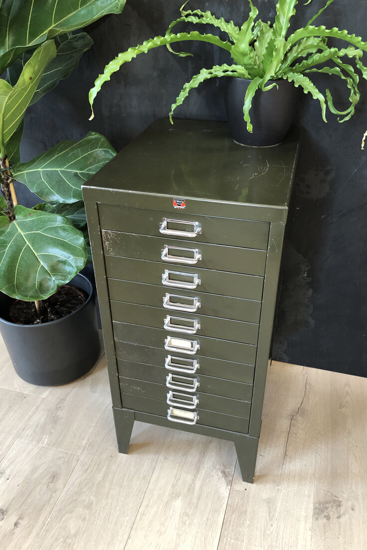 Vintage Metal Filing Cabinet