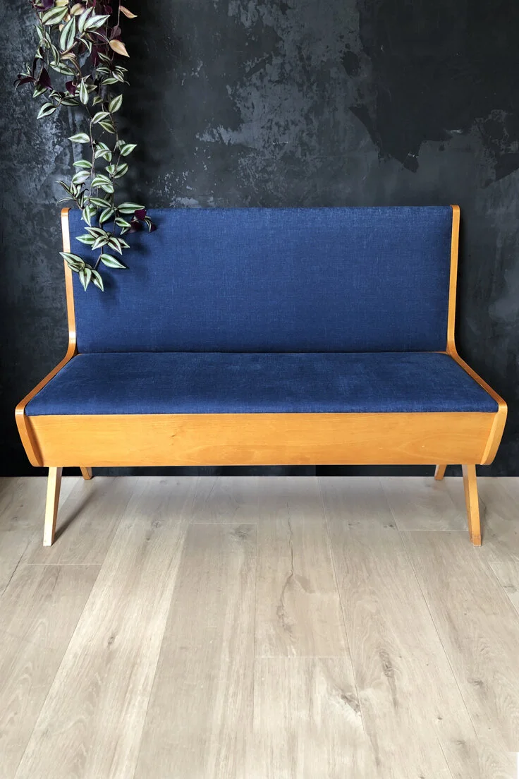 Mid-century bench seat with storage