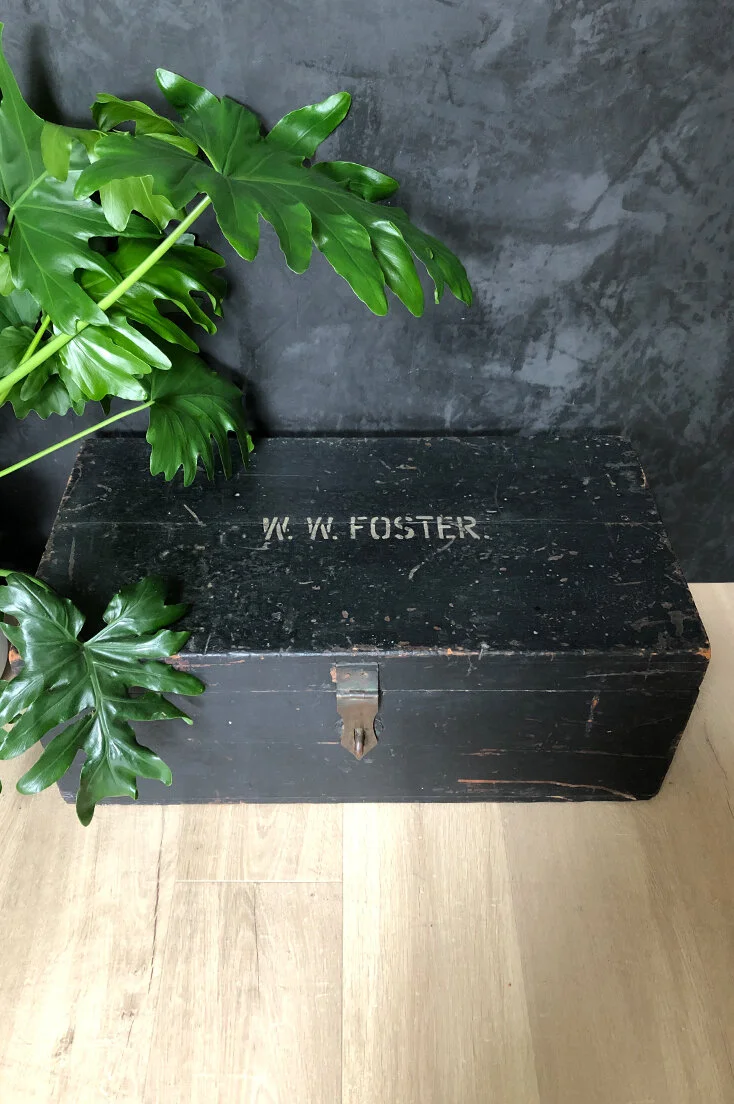 Vintage Colonial Officer's trunk 
