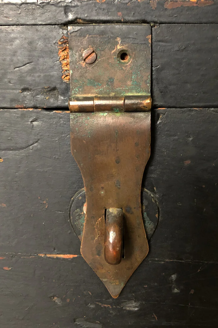 Vintage Colonial Officer's trunk 