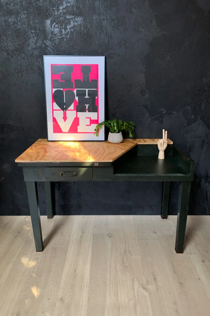 Mid-century industrial metal desk