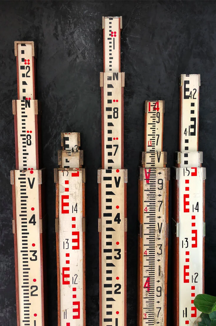 Vintage telescopic surveyors measure