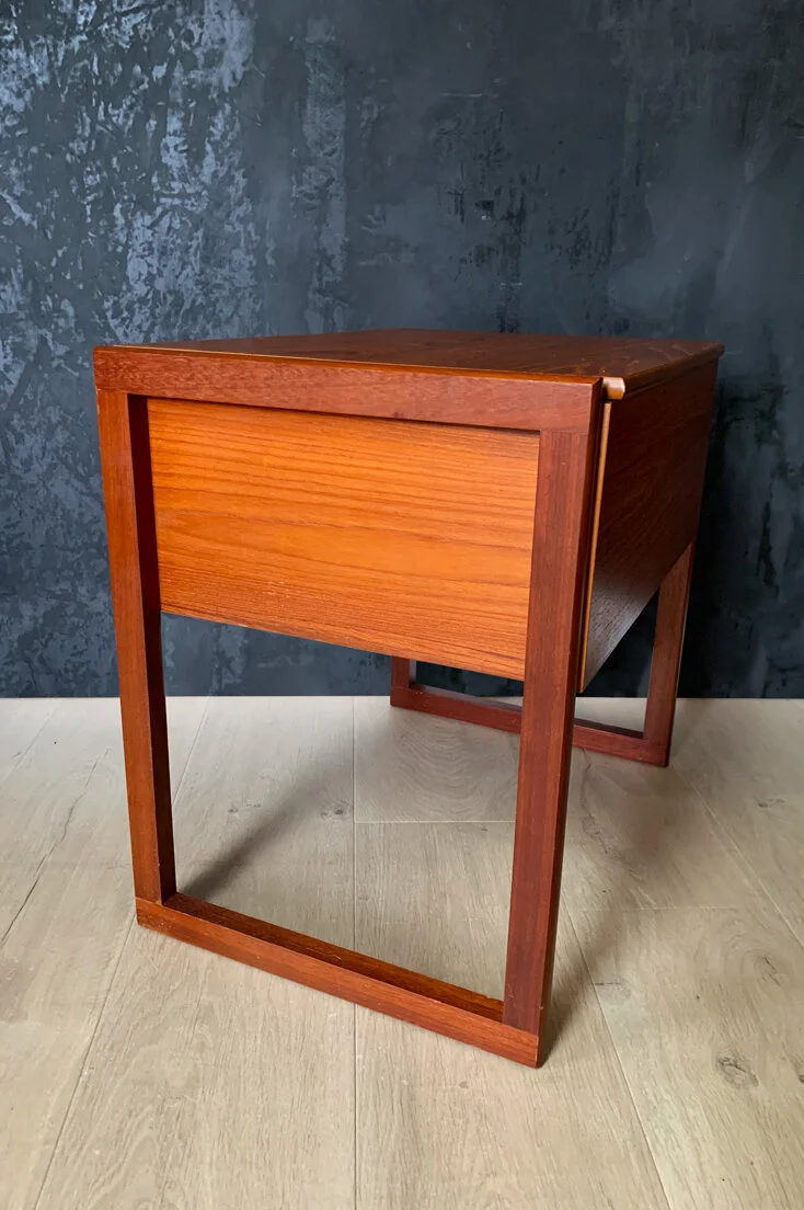 Mid-century teak sewing box