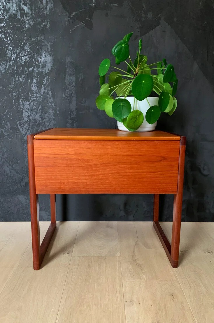 Mid-century teak sewing box
