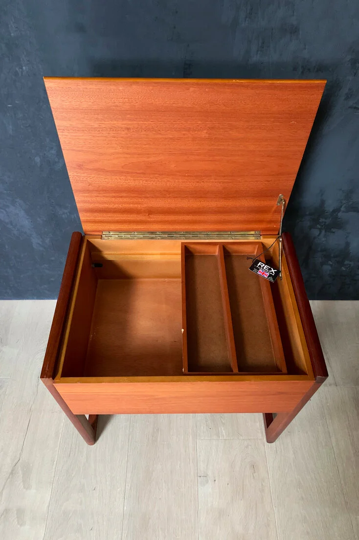 Mid-century teak sewing box