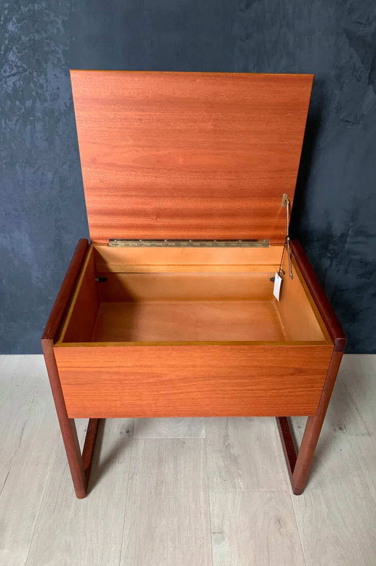 Mid-century teak sewing box