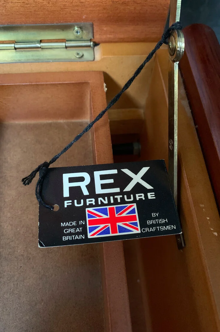 Mid-century teak sewing box
