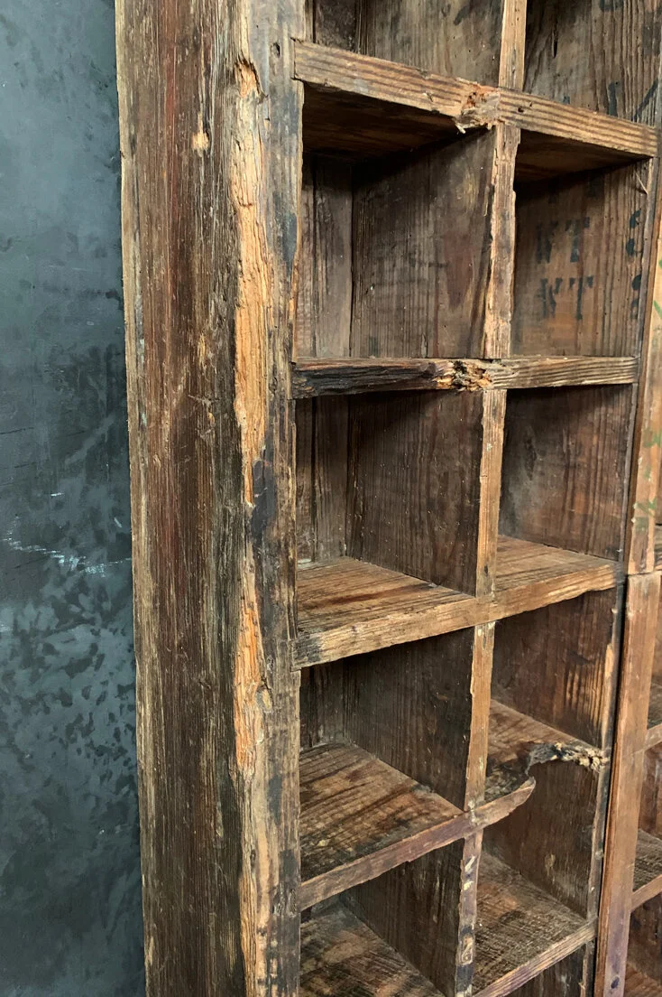 Vintage pigeon hole display unit