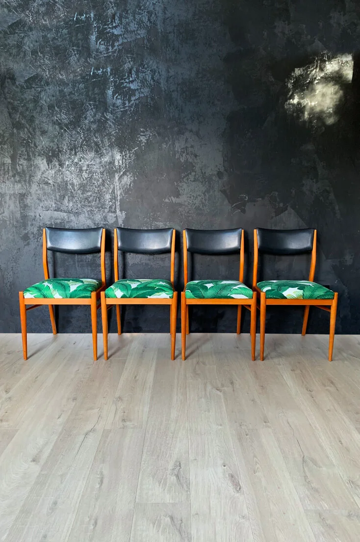 Mid-century teak dining chairs