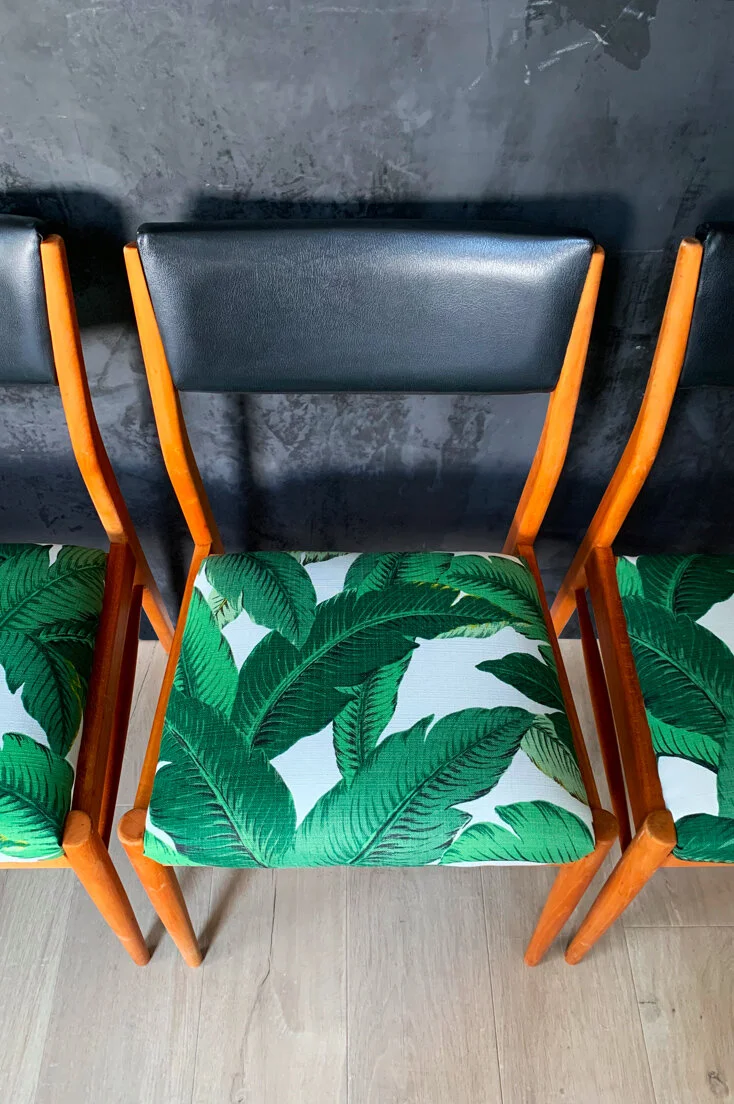 Mid-century teak dining chairs