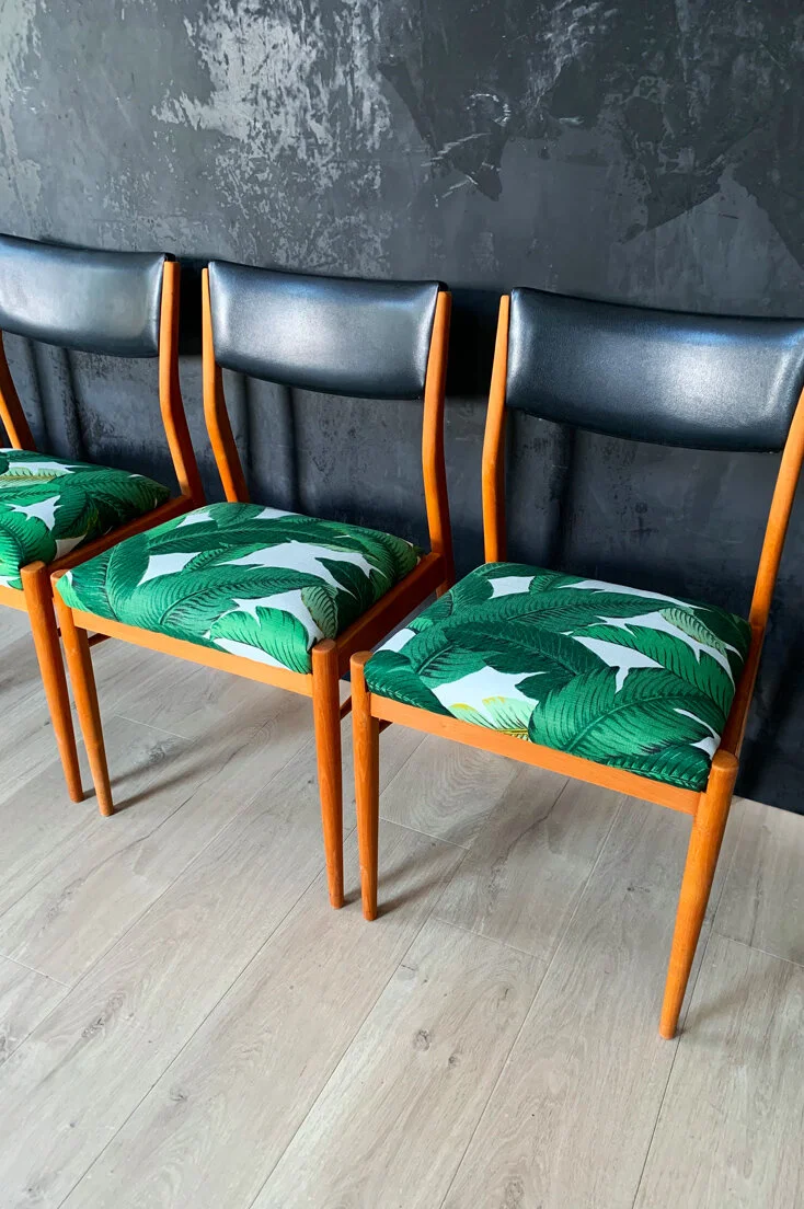 Mid-century teak dining chairs