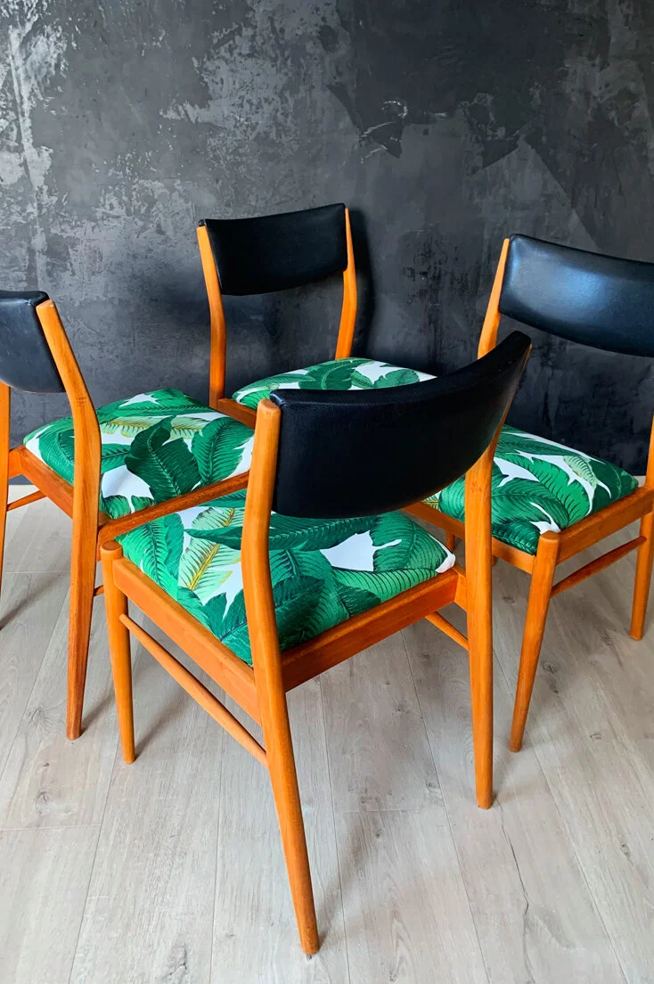 Mid-century teak dining chairs