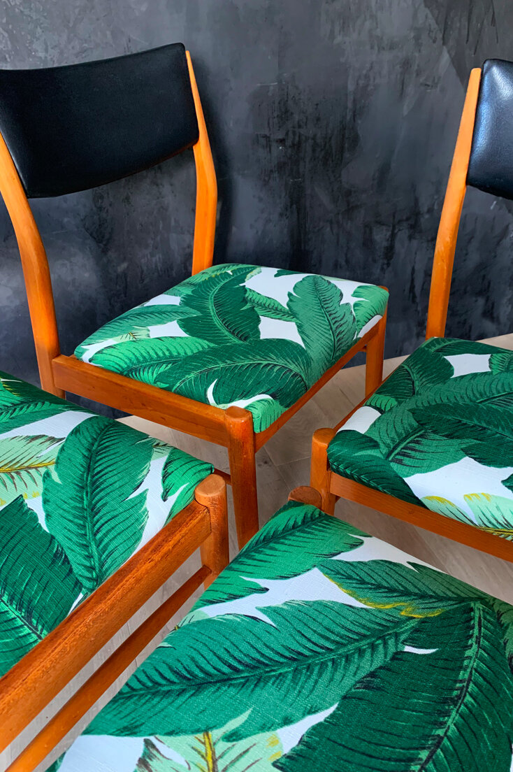 Mid-century teak dining chairs