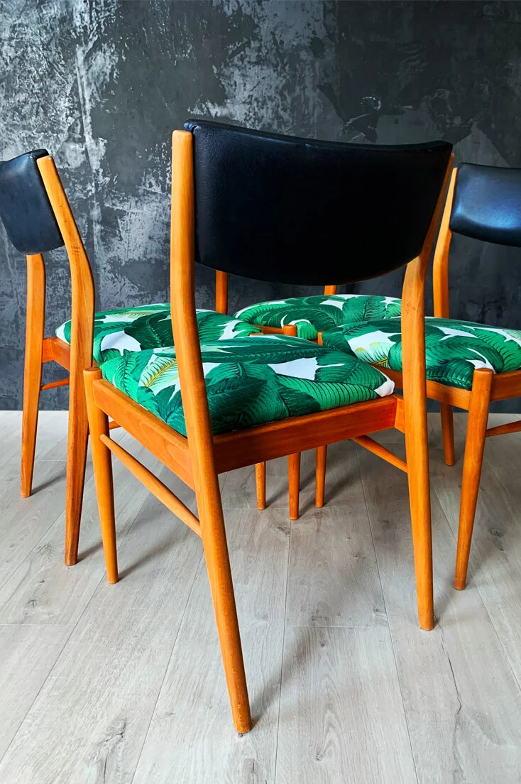 Mid-century teak dining chairs