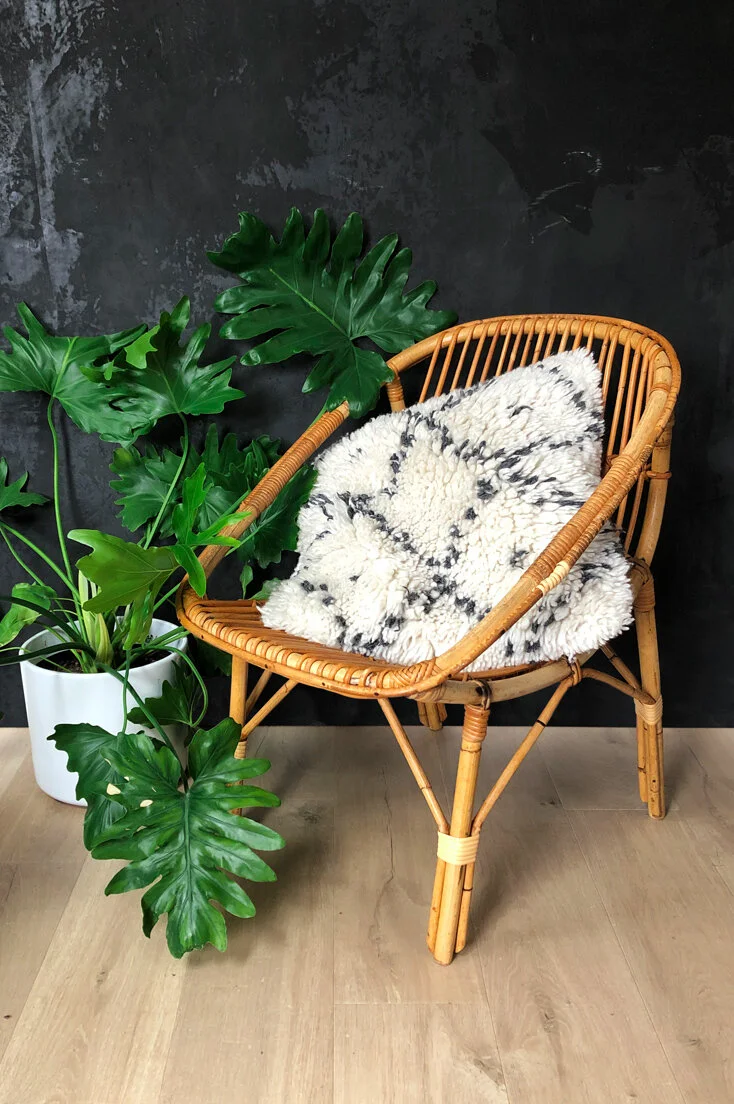 Mid-century wicker/rattan/bamboo lounge chair