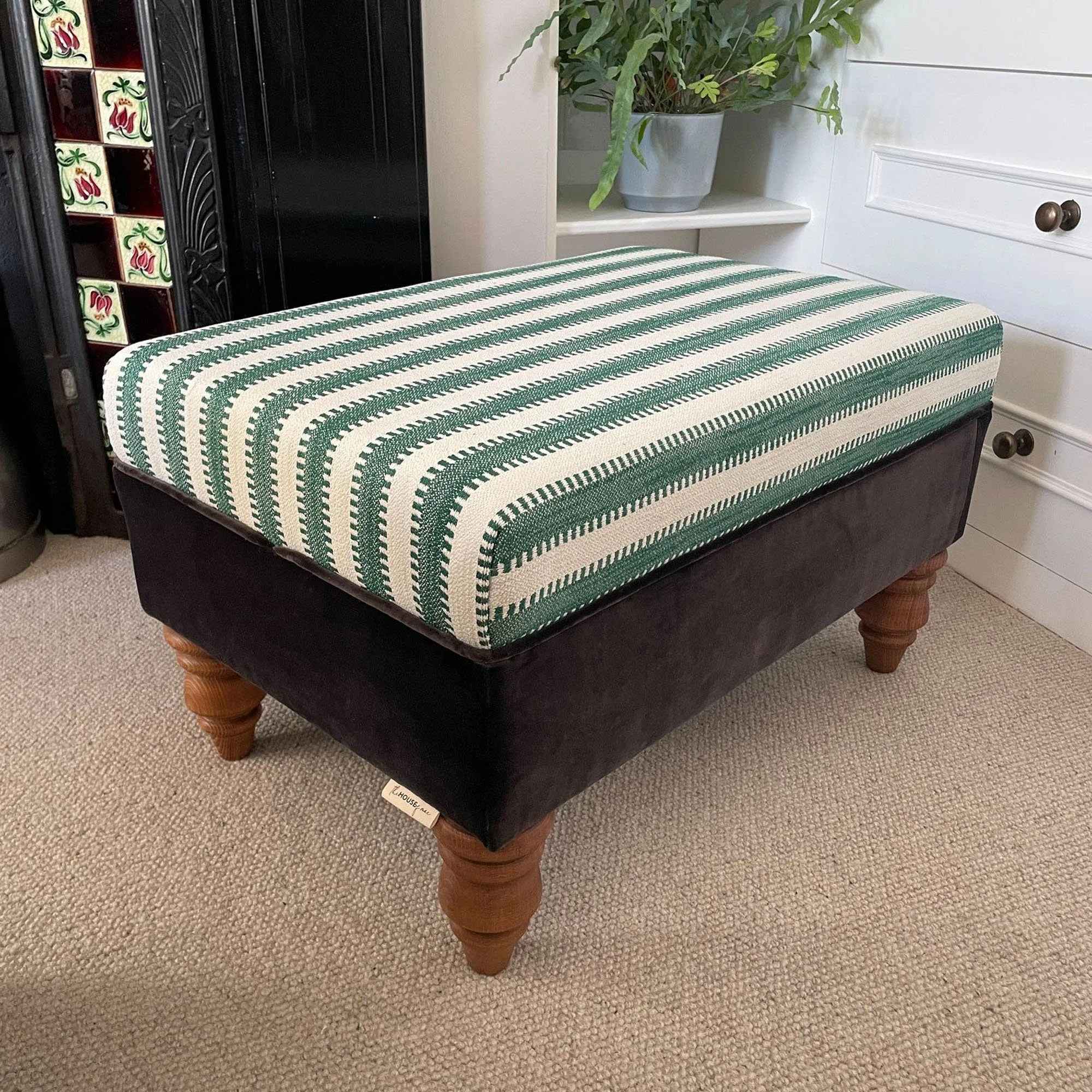 Bespoke upholstered footstool