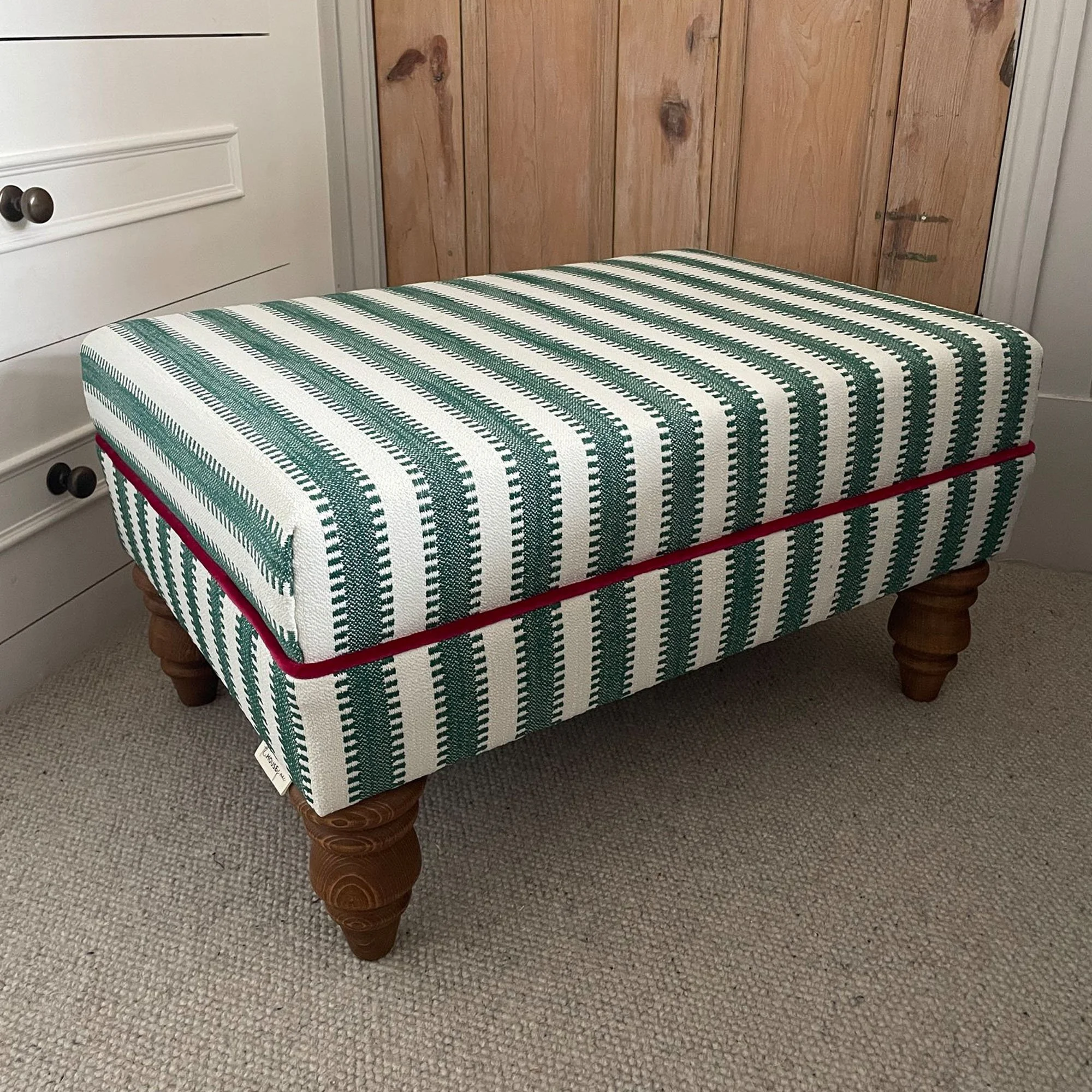 Bespoke upholstered footstool