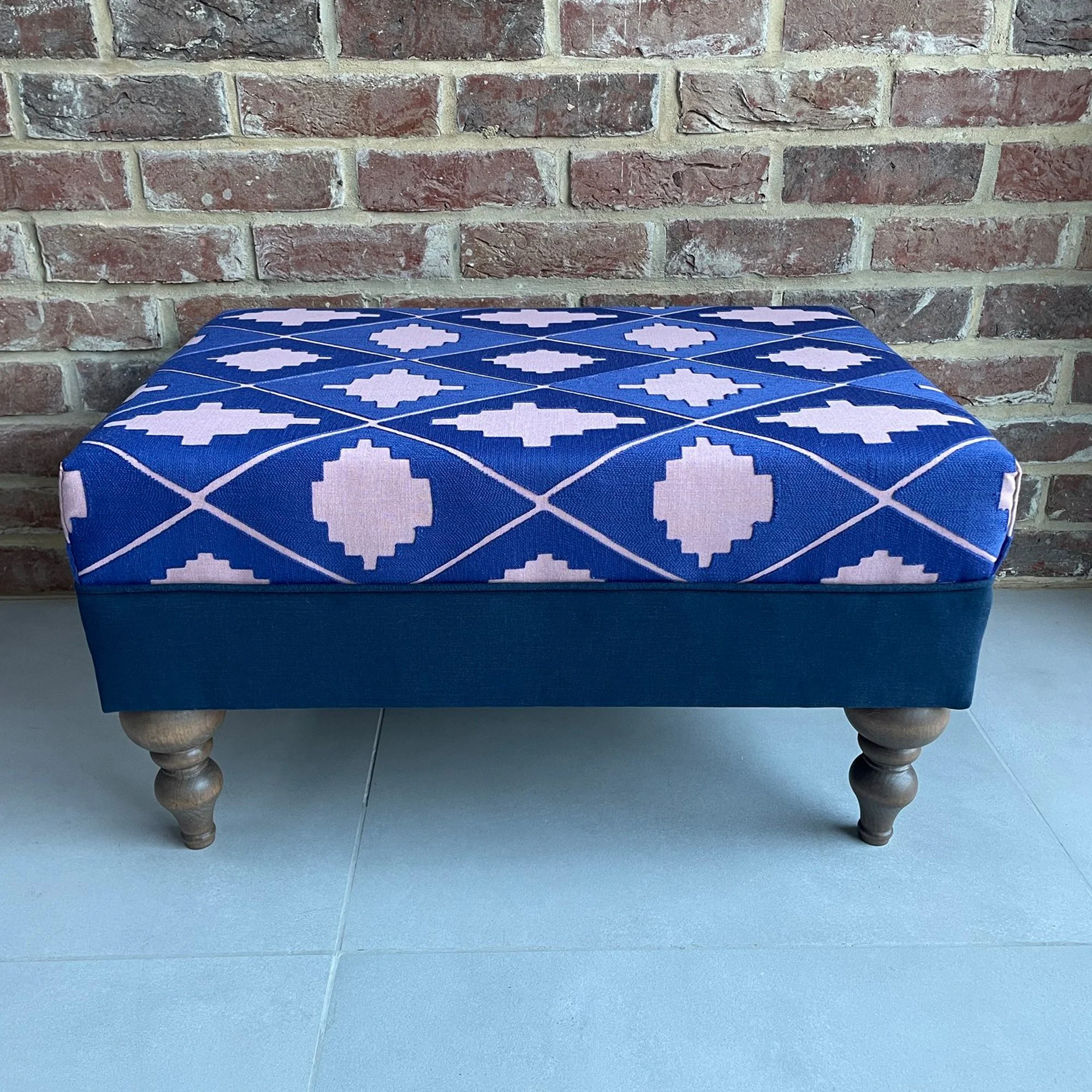 Bespoke upholstered footstool