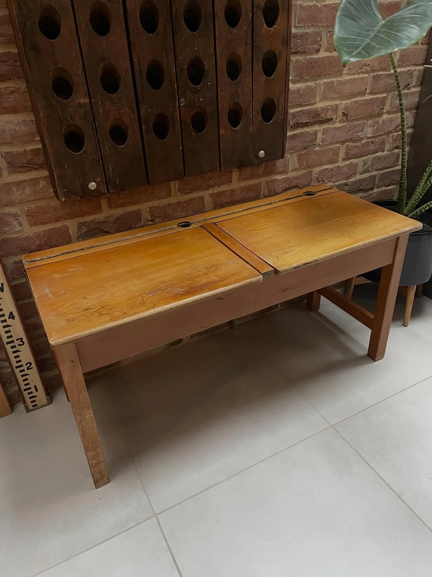 Double nursery/school desk up for grabs. #vintagefurniture #vintageschooldesks #vintagehome #vintageschool