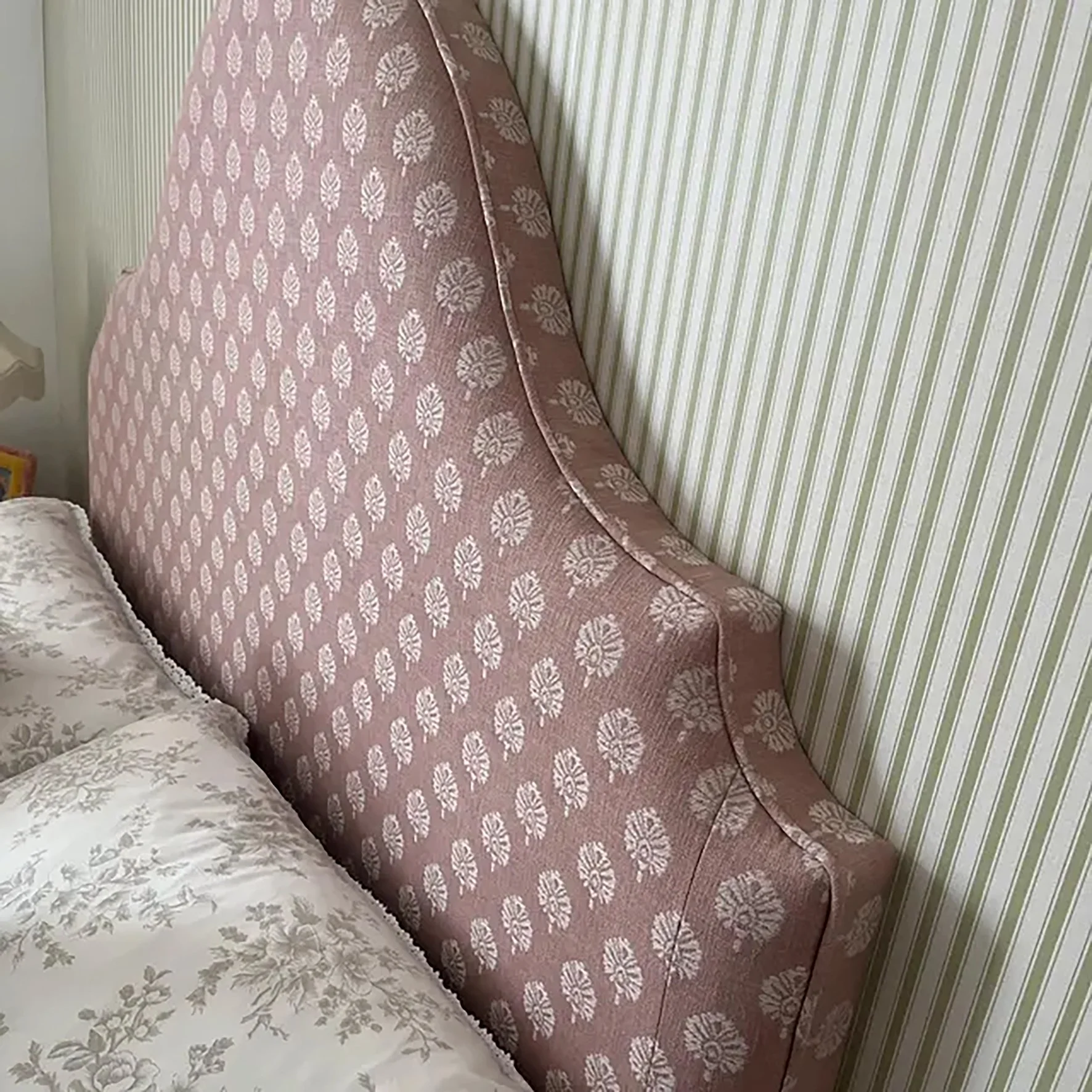 Double Ridge Upholstered Headboard