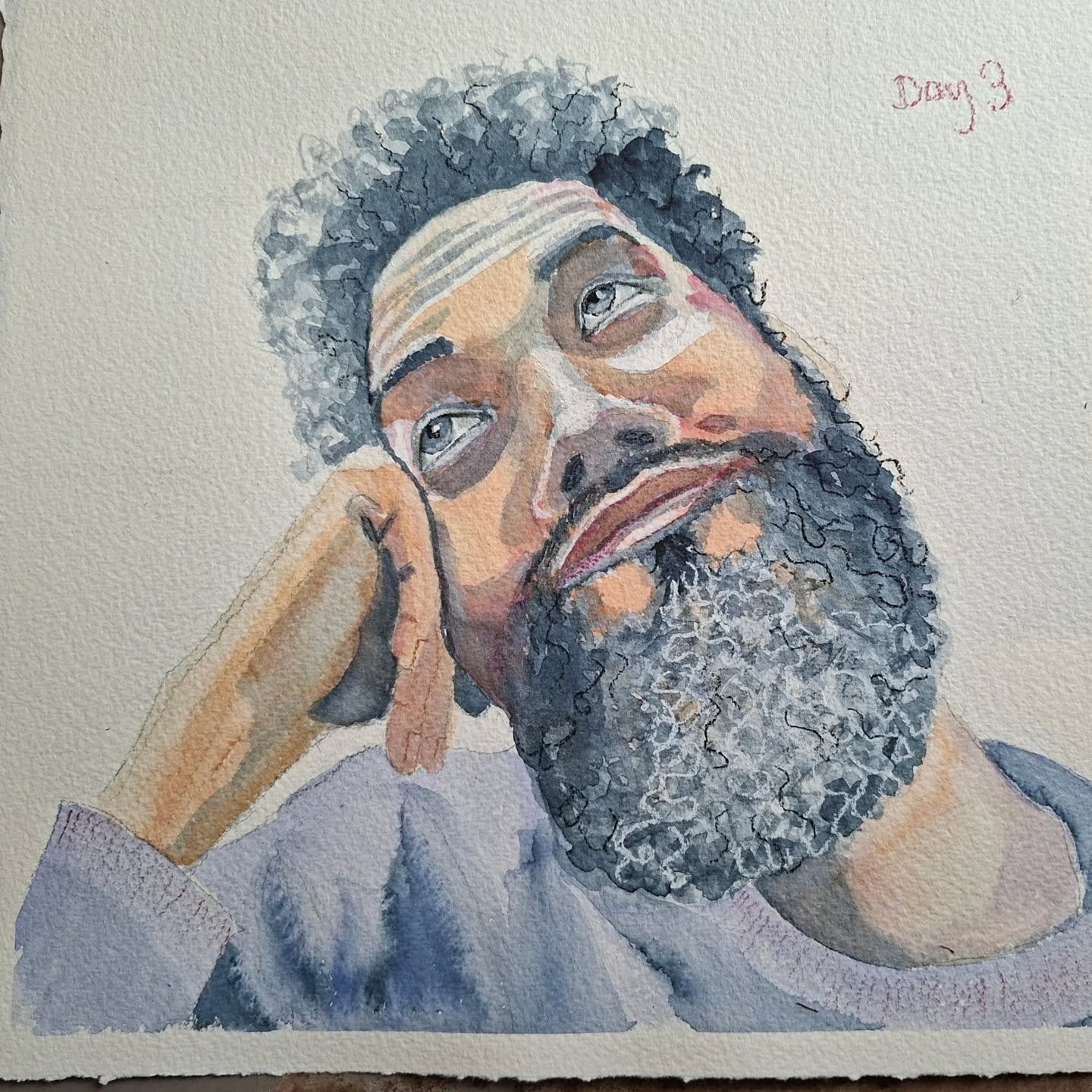 Day 3 of 30 portraits in 30 days on Sktchy. Already they have using watercolour and pastels. No pressure!

#30portraitsin30days 
#sktchy 
#distraction