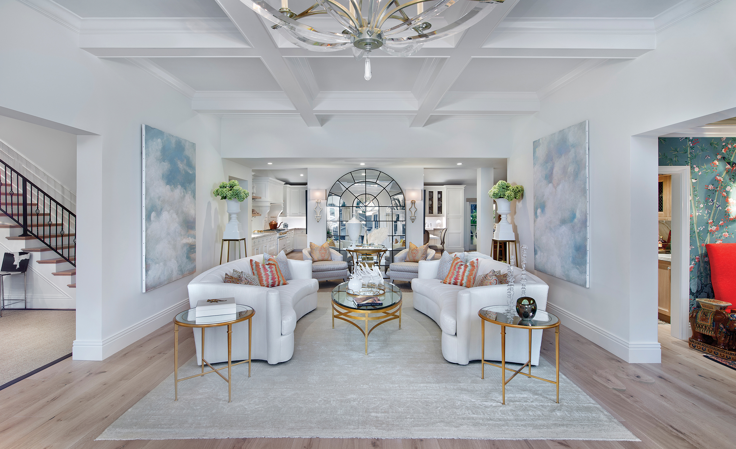  “This home was about surprise elements for me—from the way a hallway would open into an intimate sitting room, to accent items found throughout, I wanted people to be excited about each new space—,” says August. An expertly curated mix of traditiona