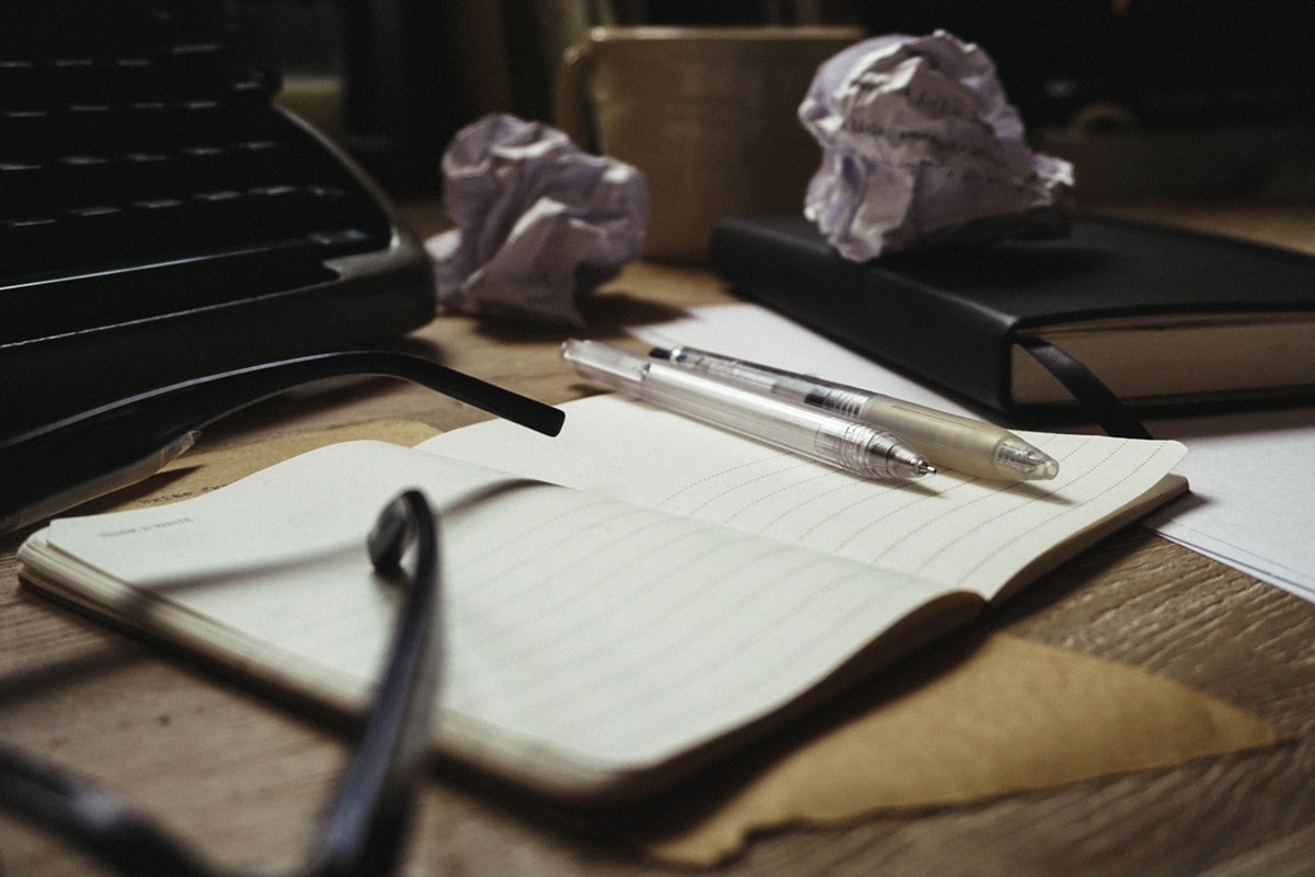Empty writer's journal