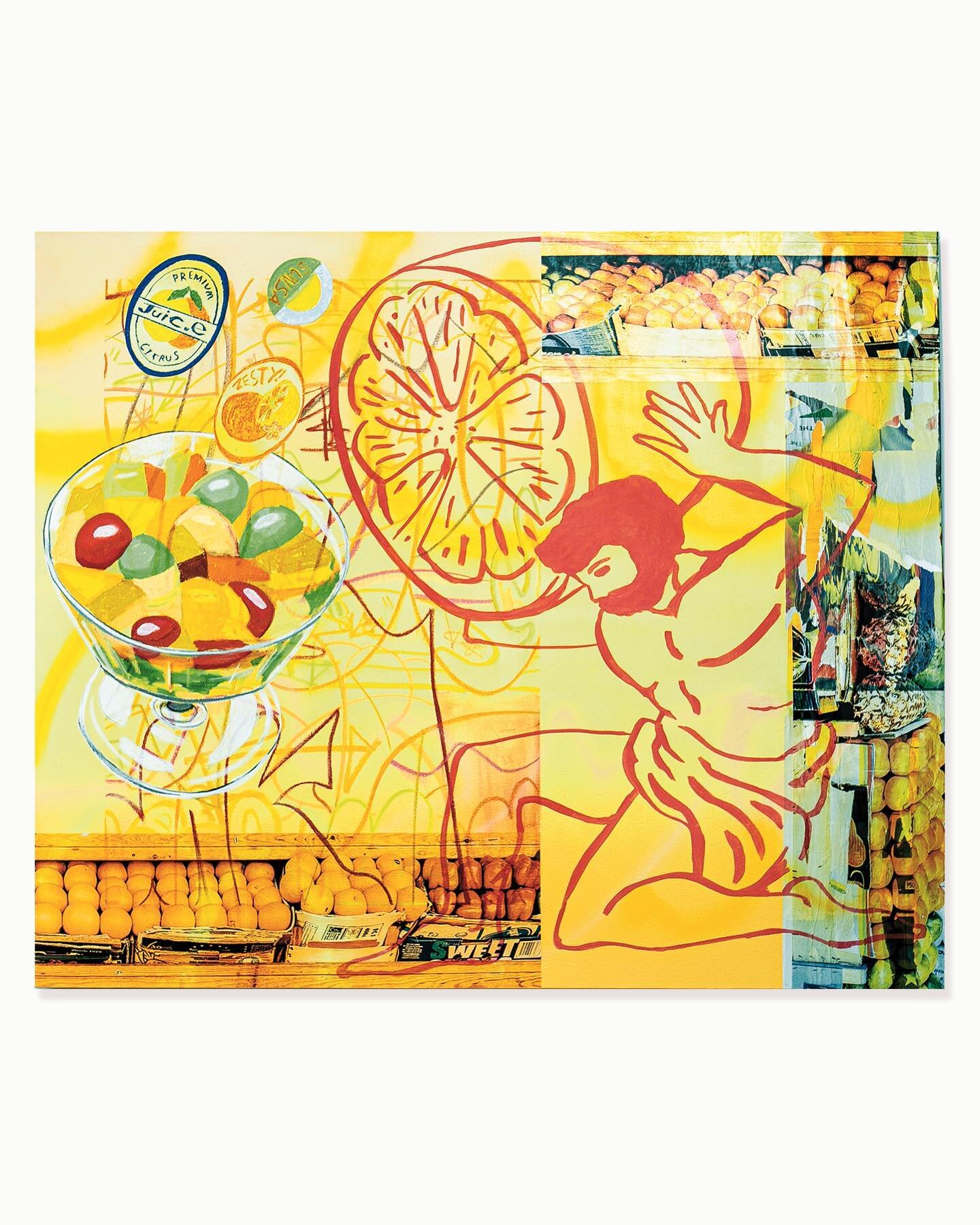 &ldquo;The Fruits of Sisyphus&rdquo;, acrylic, spray paint, pastel, oil crayon, cut outs and acetate prints on canvas, 120 x 100cm. 

Excited to share that this painting has been selected to join the permanent collection of Mason &amp; Fifth (@masonf