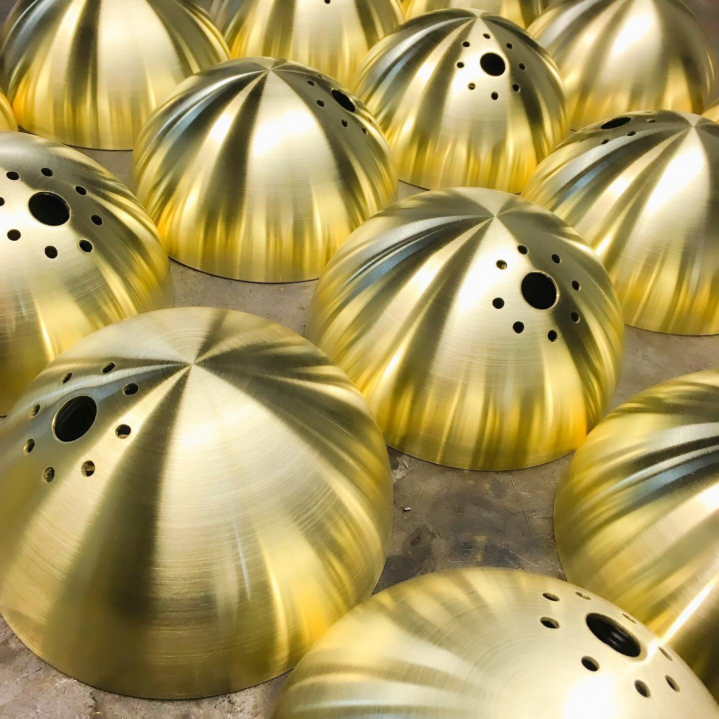 Shop Life. Benedict brass shades ready to head to finishing.
#trella #trellastudio #benedictpendant #beass #artisan #shop #fabrication #makermade #madetoorder