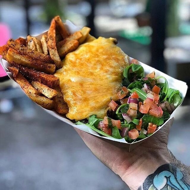 What better way to cheer up this gloomy Friday than filling your face with our classic Parmo?! Wash it all down with a beer or two, we have @beavertownbeer on draught 👍🏻