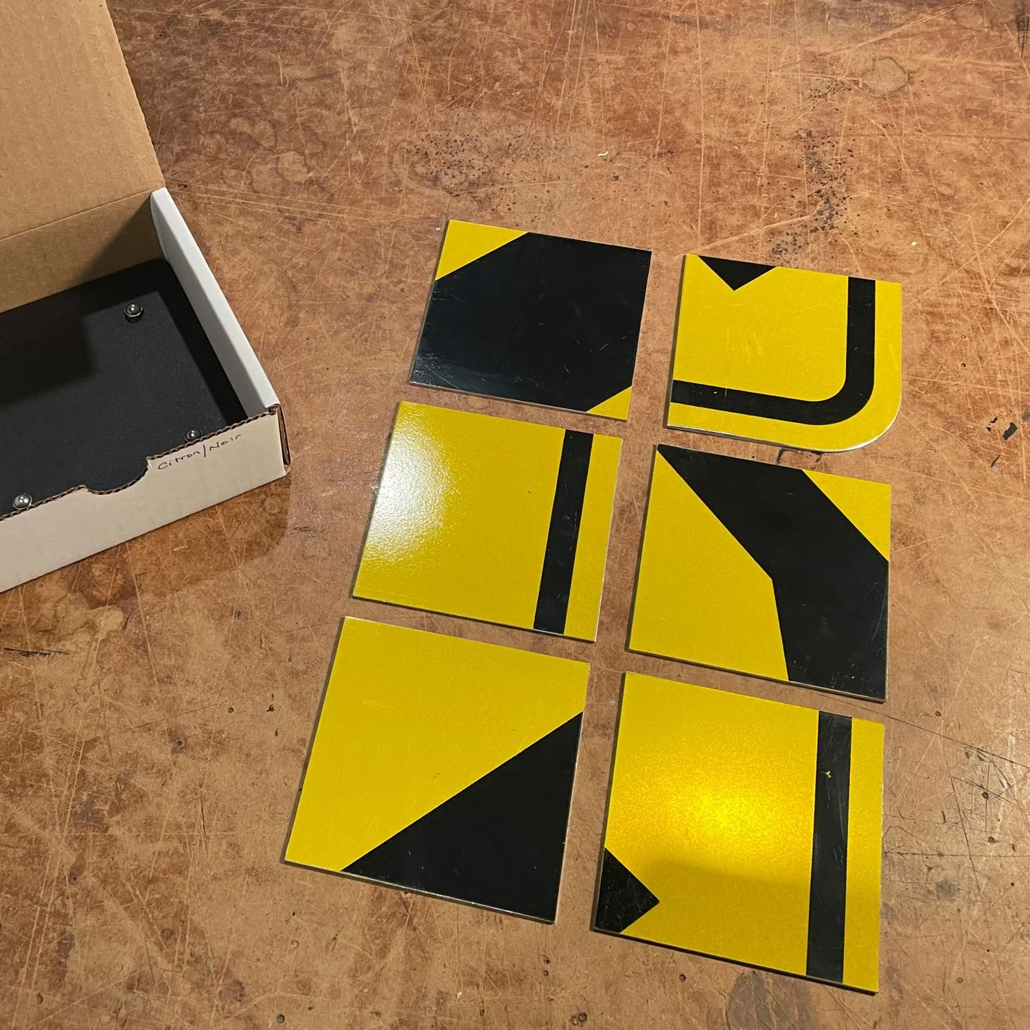 Sous-Verres Signalétique Citron-noir 1