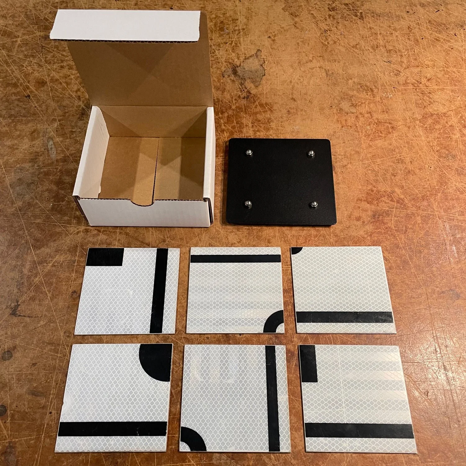 Sous-verres signalétique N/B 1