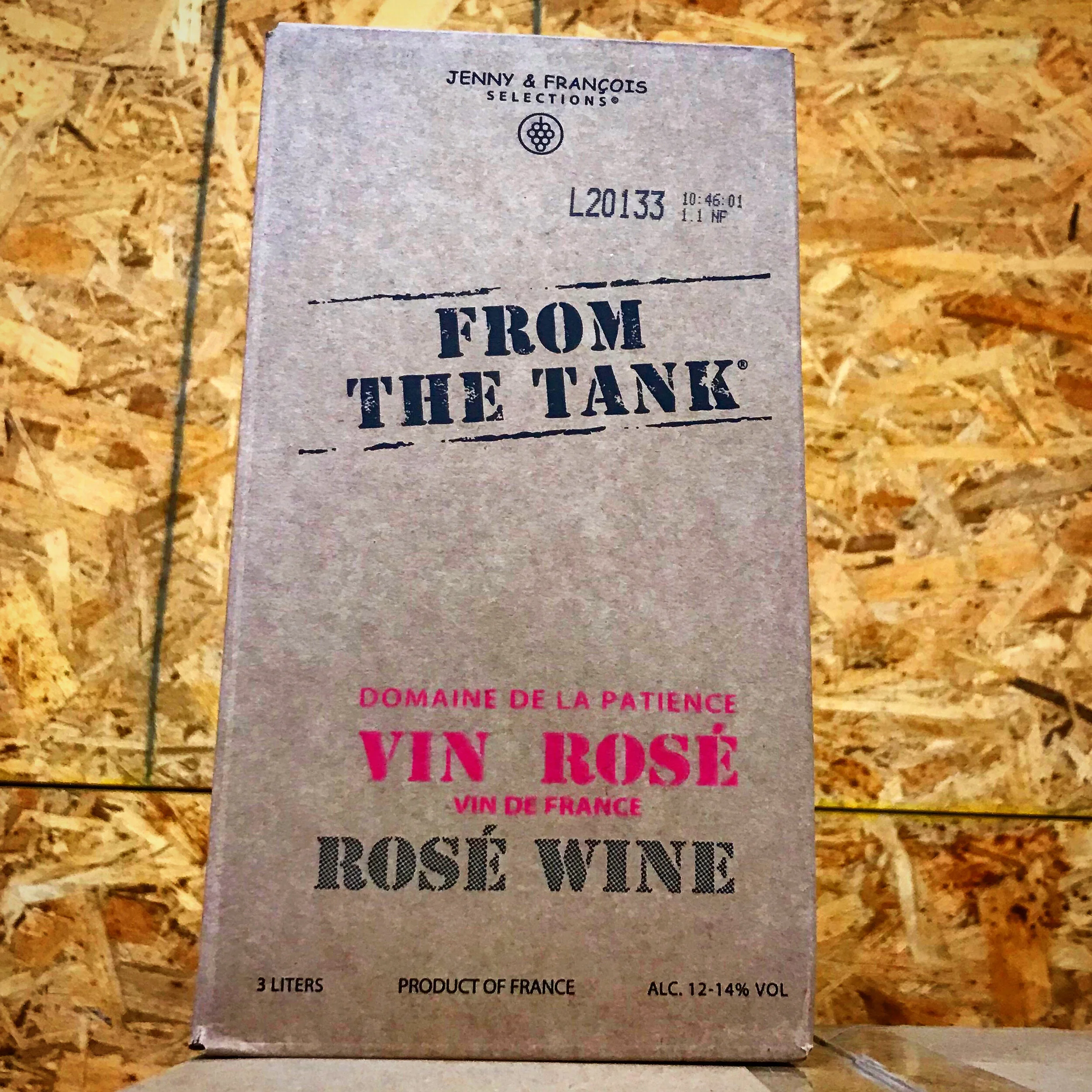 From the Tank Rosé.  3L Bag-in-Box - August 10, 2020