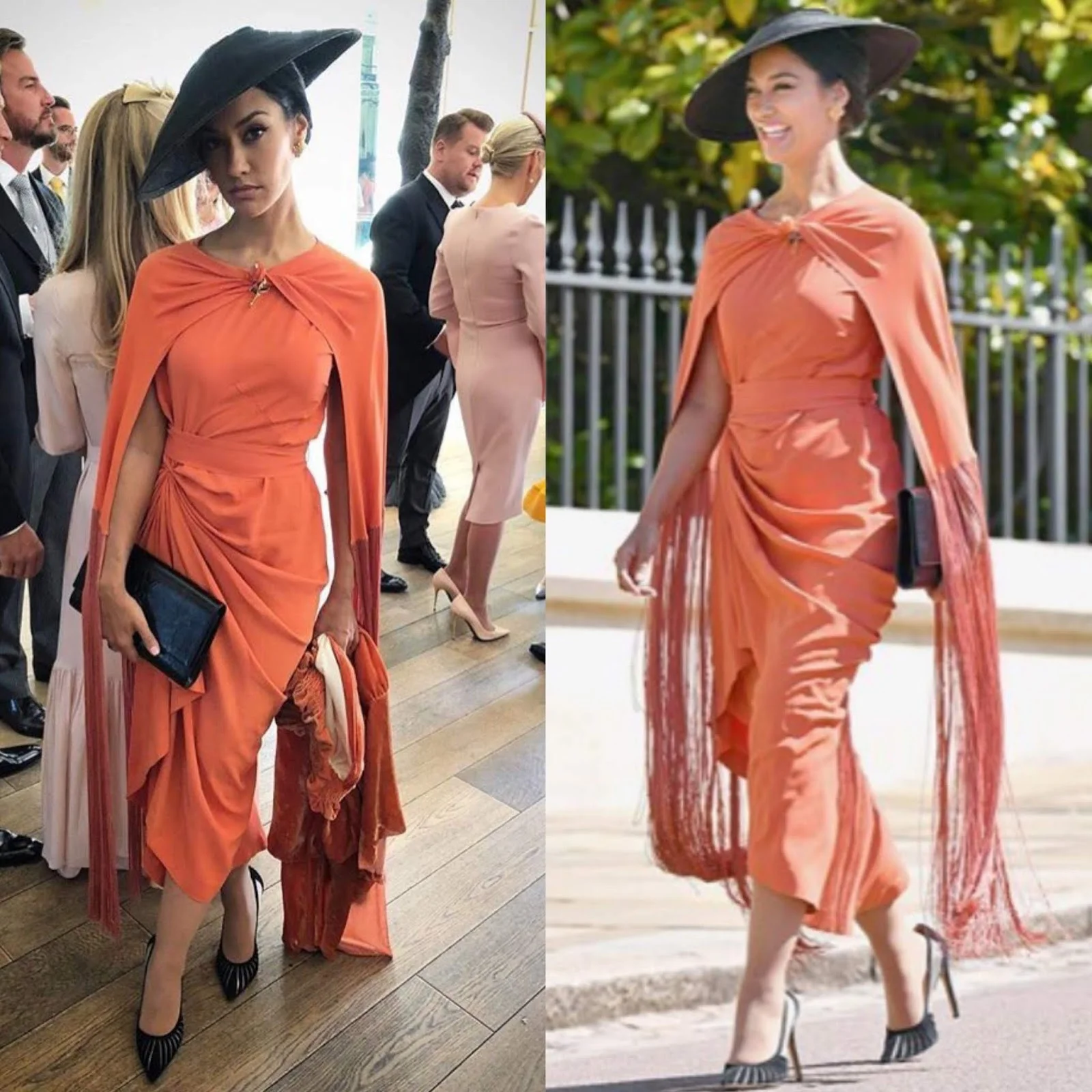 Janina Gavankar in a vintage dress and hat from the Western Costume Company Image: Janina Gavankar/Instagram