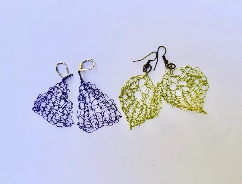 A Taste of Knitting Wire Earrings