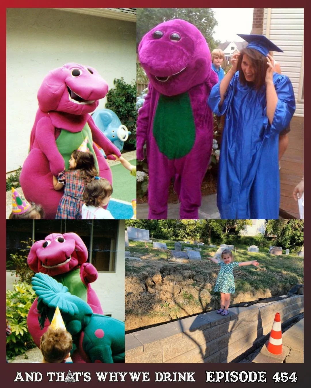 Episode 454 Graveyard Kids and Barney Scandals is here! Where besides covering graveyards, Em tells us their wild Barney birthday lore. Then Christine covers the disappearance of Helen Brach the heiress to the Brach candy fortune. 

➡️ Swipe right fo
