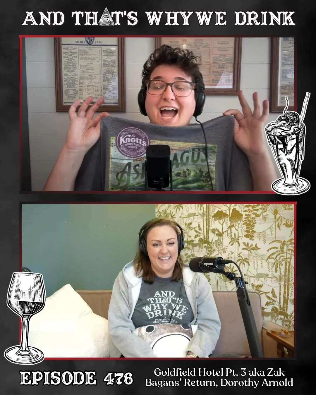 Episode 476 is here and it&rsquo;s a double groutfit kind of day! Today Em takes us back to Nevada one last time for Part Three of their story aka Zak Bagans' return to the Goldfield Hotel. Then Christine almost brings us the case of the mysterious n