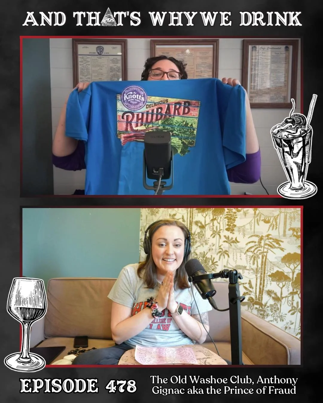 It's episode 478 and we're looking like yesterday's mail from the good ol' salad days! This week Em takes us west again for the tale of the Old Washoe Club. Will we ever leave Nevada? Then Christine covers the fascinating case of Anthony Gignac aka t