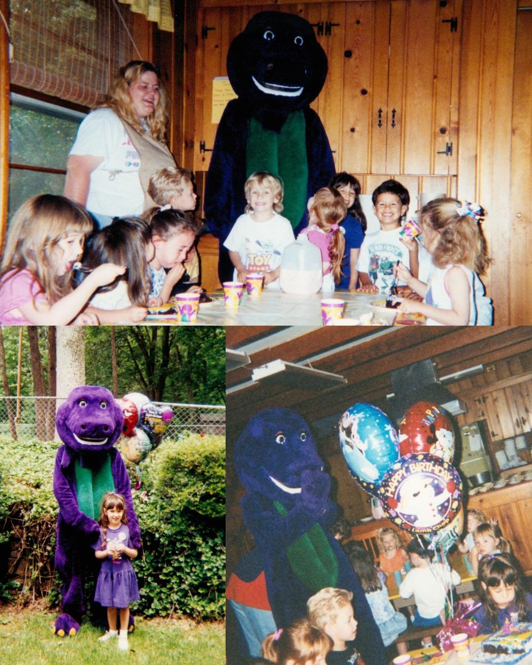 HAPPY BIRTHDAY theemschulz!! 🎉 💜 

Before they were hunting ghosts, collecting cryptid lore, and creating this podcast we all love, they were celebrating their birthday with some of the most terrifying Barney impersonators around. 

Swipe right and
