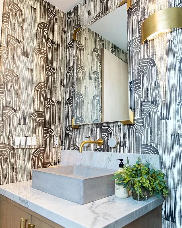 2 powder rooms in the same house with very different but awesome themes! #20128thstproject