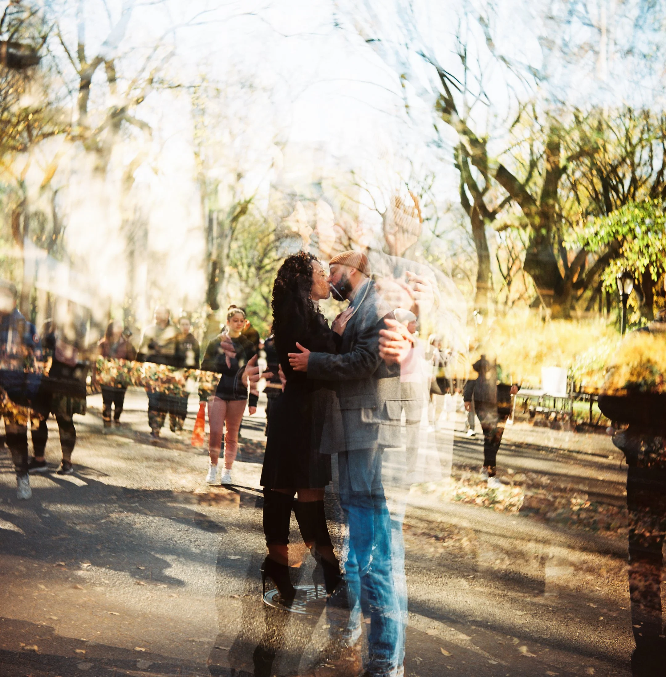 Through the Analog Lens: Victoria &amp; Jeremy's Central Park Engagement