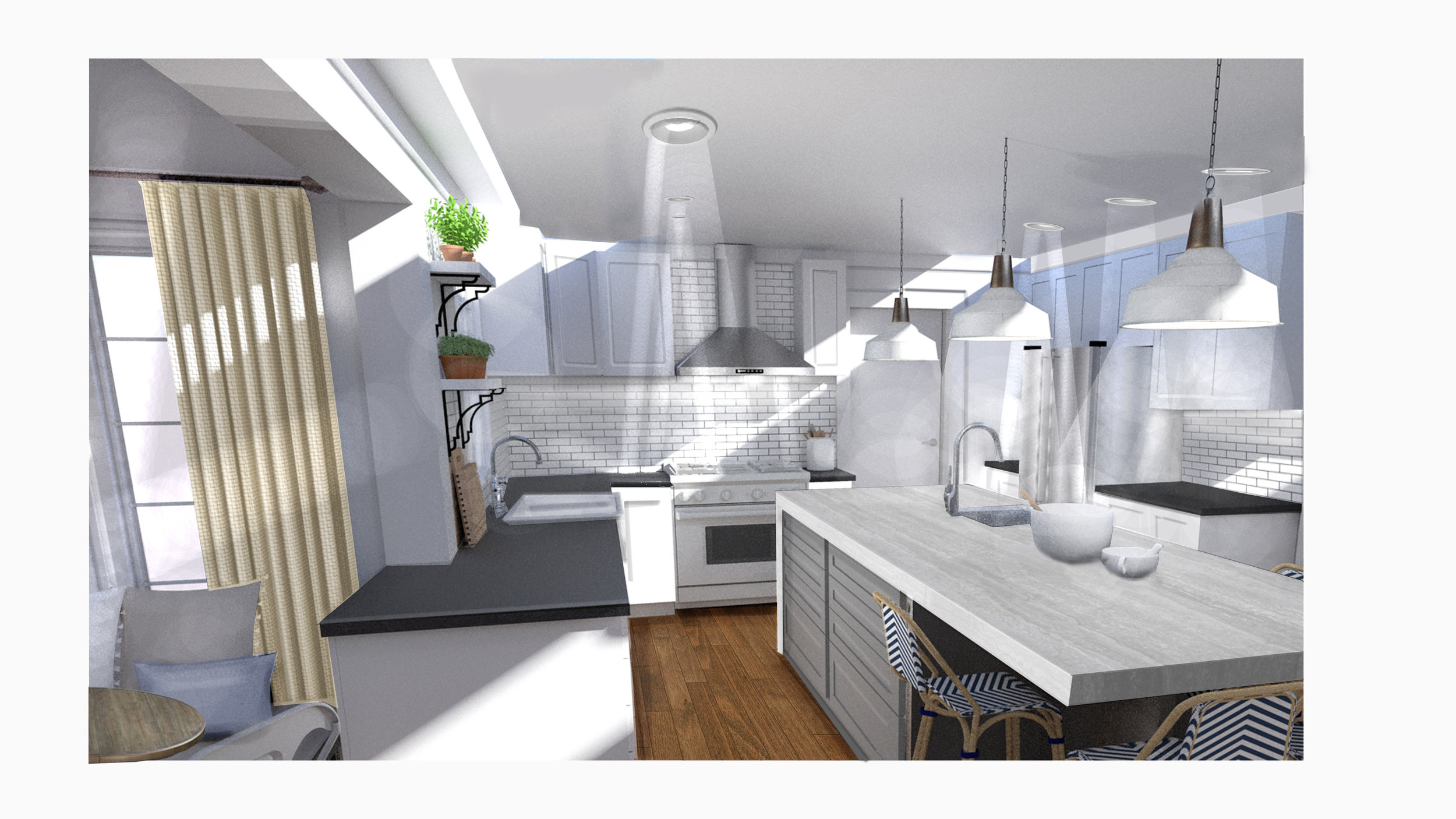 Kitchen Rendering ©maria delucia square one studios