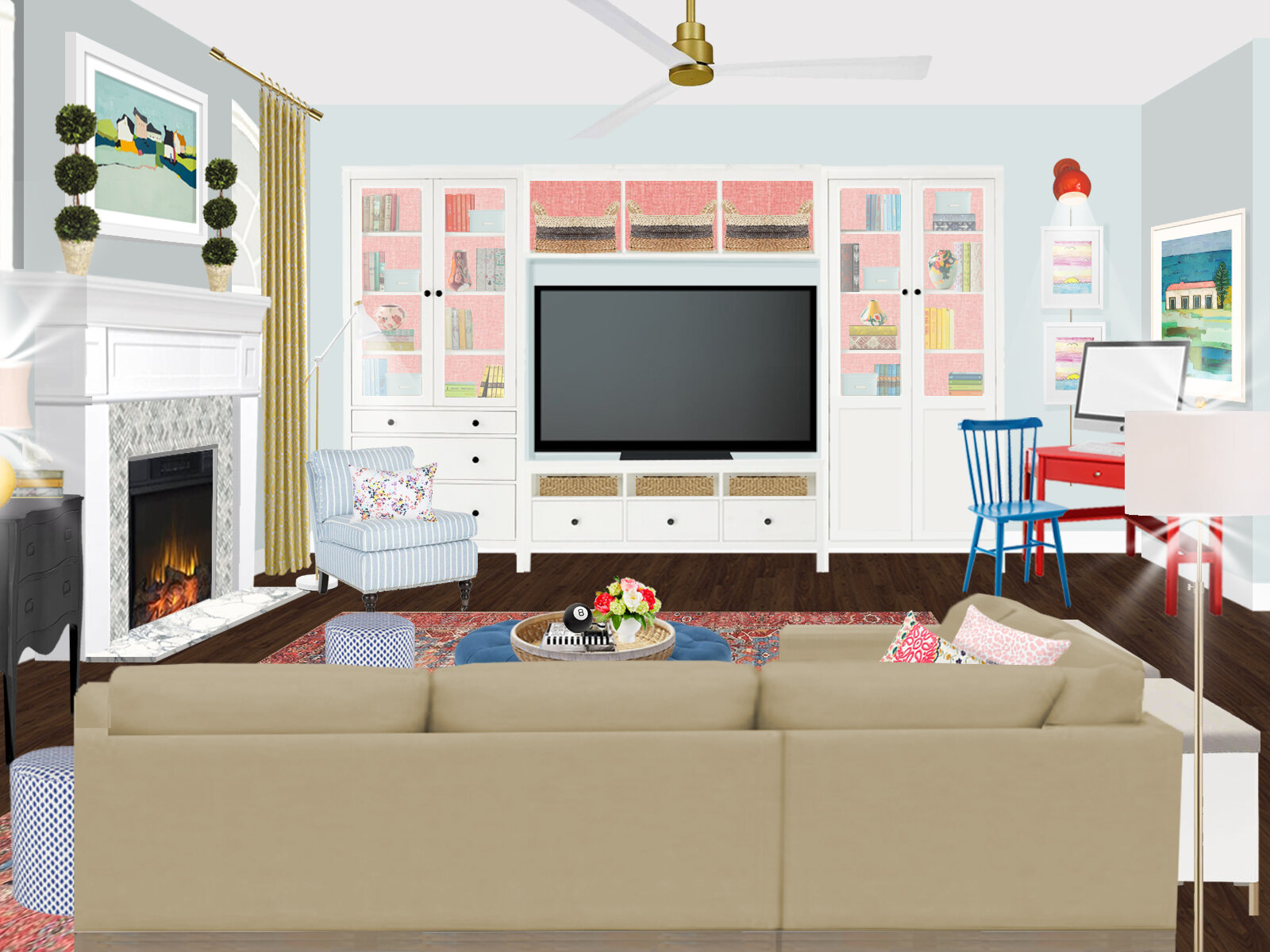 Fun family Room ©maria delucia square one studios