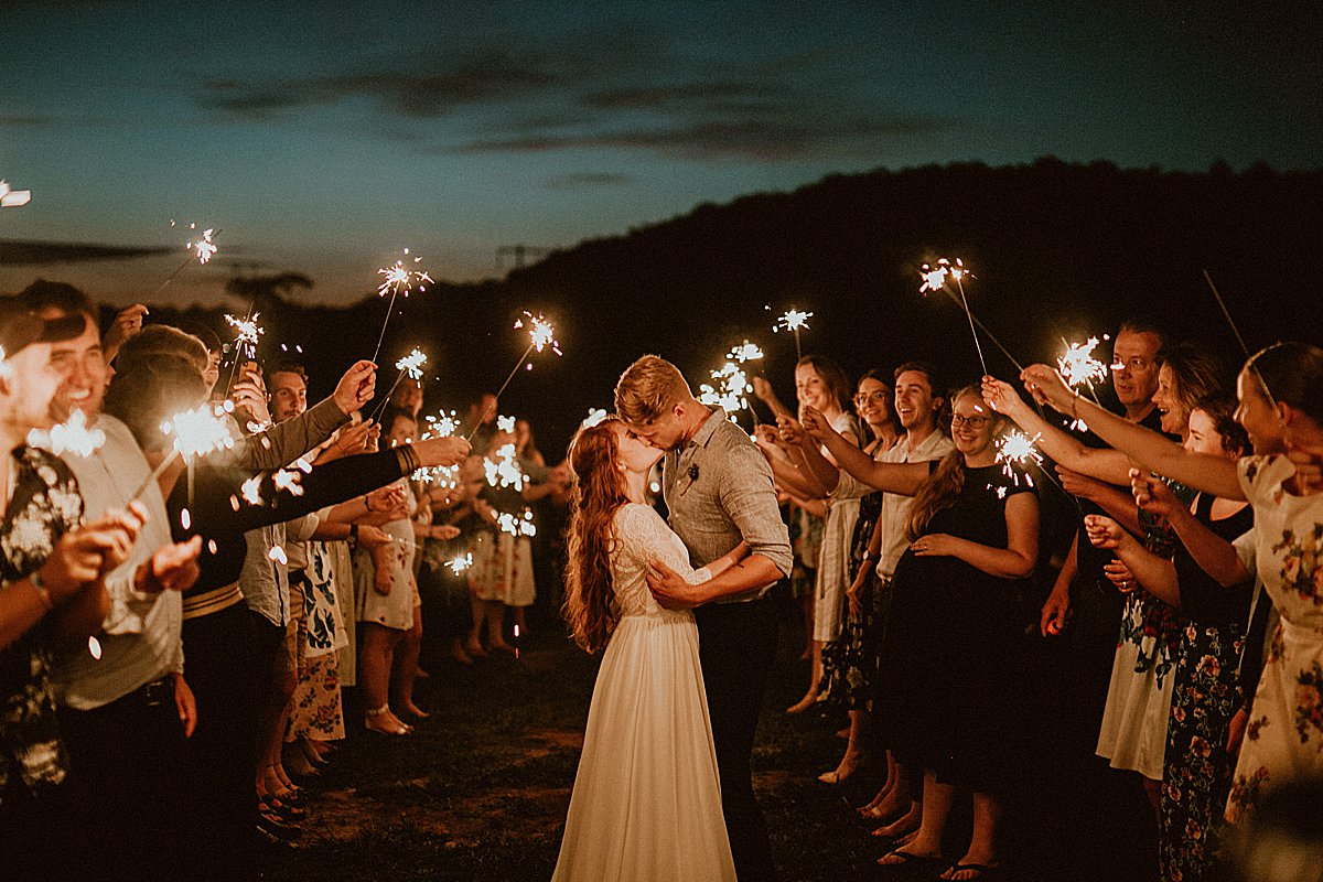 A sparkler exit at last light was the perfect way to send these two off to happily ever after.