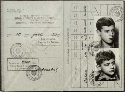 Charles Simic's Yugoslav passport.&nbsp;