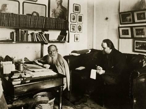 Tolstoy in his study at Yasnaya Polyana