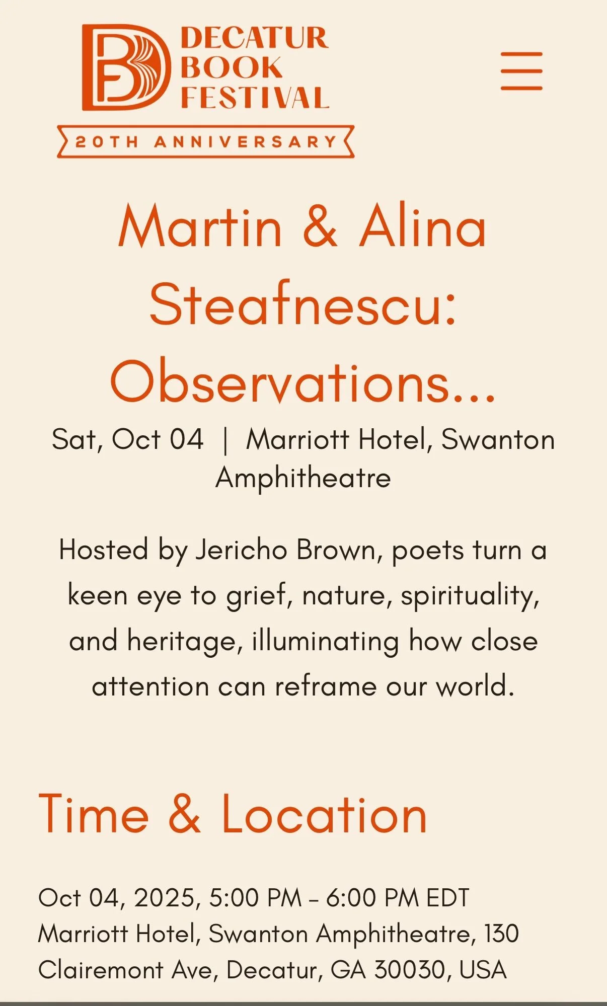 Decatur Book Festival Reading