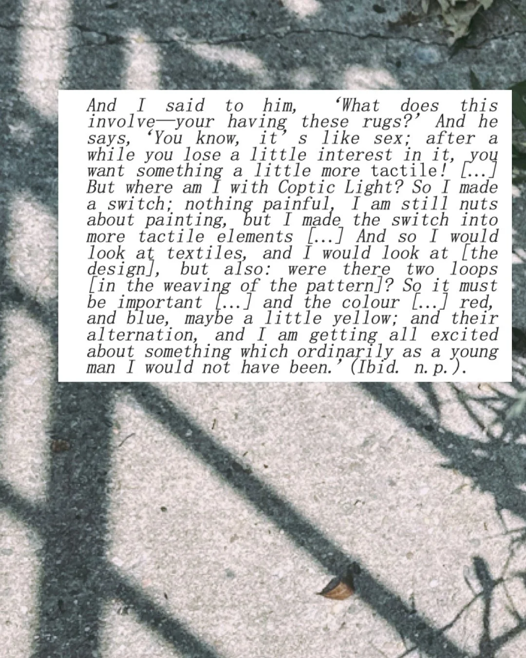 Morton Feldman on "Coptic Light"