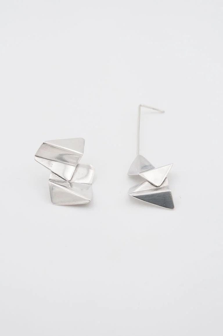 Pendientes Origami asimétricos