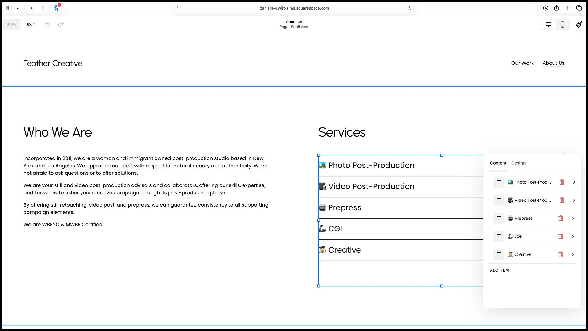 1. Adjust or add any new services.